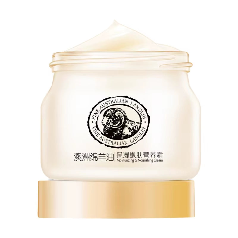 Face Cream Collagen Facial Moisturizer Sheep Oil Cream Lanolin Skin Moisturizing Soothing & Hydrating & Brightening Cream